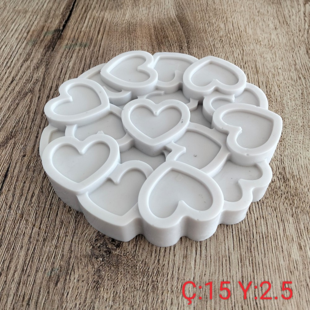 YY4999 V Çoklu Kalp Desenli Mum Silikon Kalıp • El Yapımı Romantik Mumlar ve Özel Günler için Hediye Seçeneği! YY4999 V Çoklu Kalp Desenli Mum Silikon Kalıp • El Yapımı Romantik Mumlar ve Özel Günler için Hediye Seçeneği!